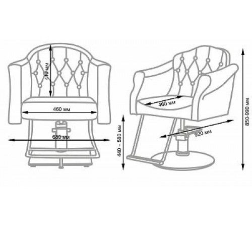 Парикмахерское кресло МД-832