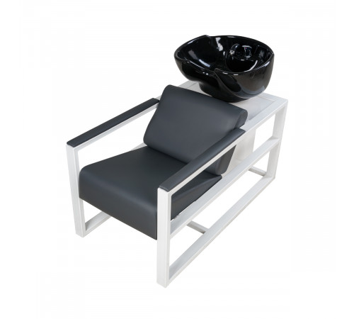 Парикмахерская мойка Дуглас на белом каркасе