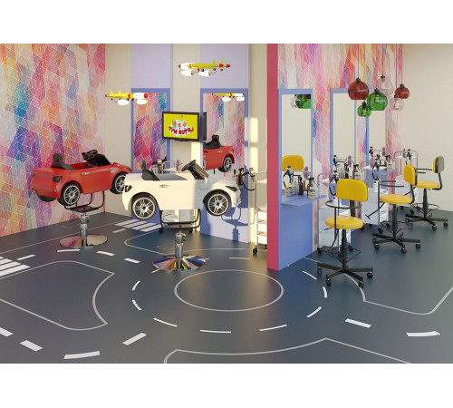 Детское парикмахерское кресло МАШИНКА 02