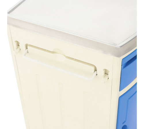 Тумба прикроватная из пластика и нержавеющей стали