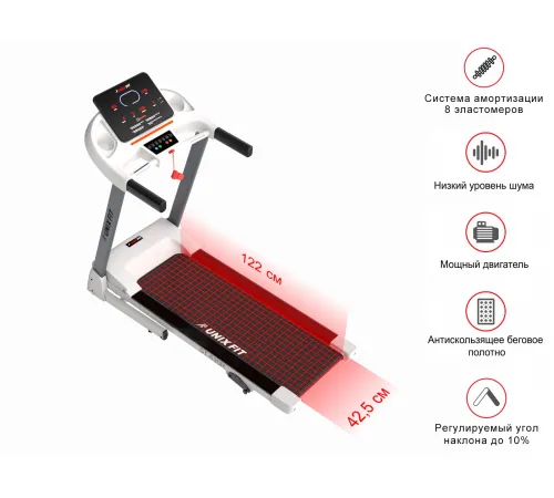 Беговая дорожка UNIXFIT ST-630R White