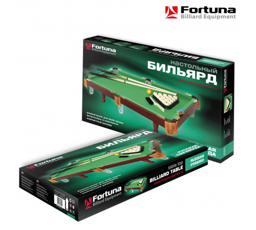 Бильярдный стол Fortuna Русская пирамида 3фт с комплектом аксессуаров