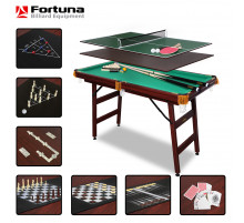 Бильярдный стол Fortuna Русская Пирамида 4фт 9 в 1 с комплектом аксессуаров