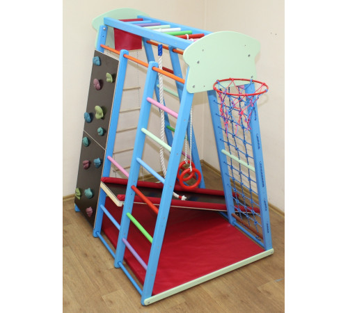 Детский спортивный комплекс Баскет 8 со скалодромом