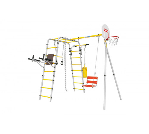 Детский спортивный комплекс для дачи ROMANA Fitness (Фитнес, желтый/серый)