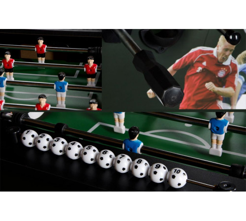 Настольный футбол (кикер) «Roma IV» (140x76x87 см, черный)
