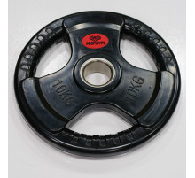 Диск треххватовый черный 10 кг, 51 мм