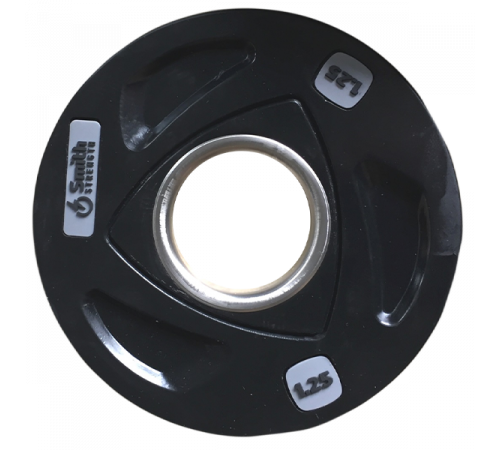 Диск для штанги Smith WP085-1,25 c 3-м хватом, обрезиненный, 1,25кг