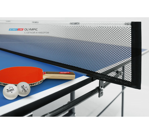 Стол теннисный Olympic с сеткой и набором Синий